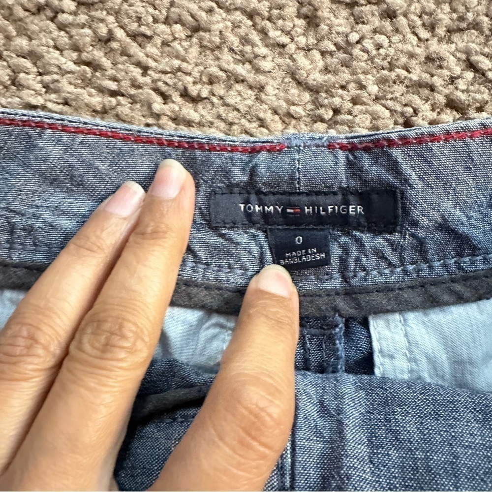 Tommy Hilfiger Women's Cotton Shorts in Denim Blue Color sz 0 - Picture 4 of 7
